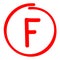 F school grade vector sign