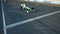 F1 racecars crossing finishing line - static cam