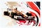 F1 racing abstract color illustration