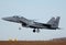 F15E Strike Eagle lands on Florennes airbase during the