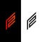 F2 Initials Logo Design. Speed Flag Abstract Logo