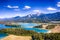 Faaker See lake and Mittagskogel mountain in Carinthia, Austria