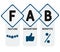 FAB - Feature Advantage Benefits acronym, business concept.