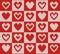 Fabric background with hearts