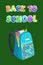 Fabric Bag Back to School Promo Poster, Rucksack