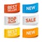 Fabric Clothing Sale Labels. Vector