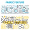 Fabric feature breathable banner set, outline style