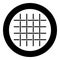 Fabric fibers Grid Cloth textile icon in circle round black color vector illustration solid outline style image