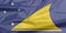 Fabric flag of Tokelau. Crease of Tokelau flag background.