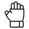 Fabric gloves icon outline vector. Hand keeper