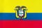 Fabric of the national flag of Ecuador