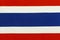 Fabric national flag of the Kingdom of Thailand
