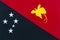Fabric of the national flag of Papua New Guinea
