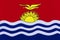 Fabric national flag of the Republic of Kiribati