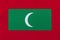 Fabric of the national flag of the Republic of Maldives