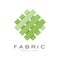 Fabric original logo, creative sign for company identity, craft store, advertising, poster, banner, flyer vector