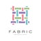 Fabric original logo design, creative sign for company identity, craft store, advertising, poster, banner, flyer vector