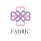 Fabric original logo template, creative design element for company identity, craft store, advertising, poster, banner