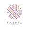 Fabric original logo template, creative sign for yarn shop, craft store, company identity, advertising, poster, banner