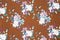 Fabric pattern with classical image of the colorful flowers back