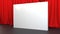 Fabric Pop Up basic unit Advertising banner media display backdrop, empty background, press wall