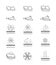 Fabric Properties Vector Line Icons