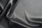 Fabric silk satin texture background black silber color.