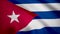 Fabric texture flag of Cuba. Flag of Cuba background