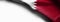 Fabric texture flag of Qatar on white background - right top corner flag