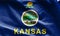 Fabric texture of the Kansas Flag - Flags from the USA