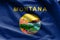 Fabric texture of the Montana Flag - Flags from the USA
