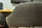 Fabric upholstered seat. black, white and gray colors
