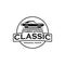 Fabrication classic car and original part logo vector