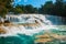Fabulous Agua Azul. Yucatan. Mexico. Huge cascades on a waterfall near Palenque