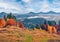 Fabulous autumn view of Carpathian mountains.