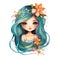 Fabulous baby girl, cute baby mermaid