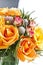 Fabulous bouquet of orange roses and other flowers