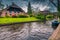 Fabulous dutch village with water canal and spectacular houses, Giethoorn