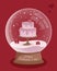Fabulous glass ball with pink bunk wedding cake