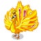 Fabulous Golden bird on a white background. Vector
