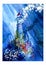 A fabulous lighthouse under water, incredible, magical bubbles and fish. Watercolor illustration, greeting card