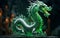 The fabulous magical green dragon, the symbol of the year 2024 in the Eastern calendar