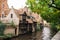 Fabulous medieval houses standing right on the canal next to the Boniface bridge Bonifaciusbrug