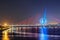 Fabulous night view of the Tran Thi Ly Bridge, Danang