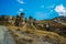 Fabulous rock mushrooms. Beautiful landscape with unusual mountains. Fairy Chimneys, Pasabag, Monks Valley, Cappadocia, Turkey