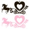 Fabulous Royal pink Princess carriage horse-drawn