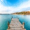 Fabulous view of Porto Cervo from wooden pier