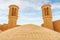 Fabulous view of traditional Iranian windcatcher towers, Yazd