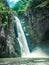 Fabulous waterfall Jimenoa Uno in the mountains of the Dominican Republic
