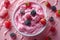 fabulous yogurt with raspberry and strawberry, blackberries and various berries, Raspberry and cream